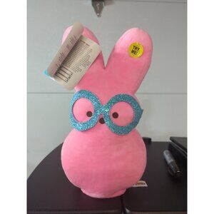 PEEPS Easter Rabbit Plush - Pink  Stuffed Animal Bunny Sings Oh Susanna & Spins
